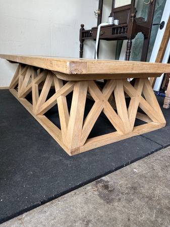 Restoration Hardware Reclaimed Wood Trestle Door Coffee Table