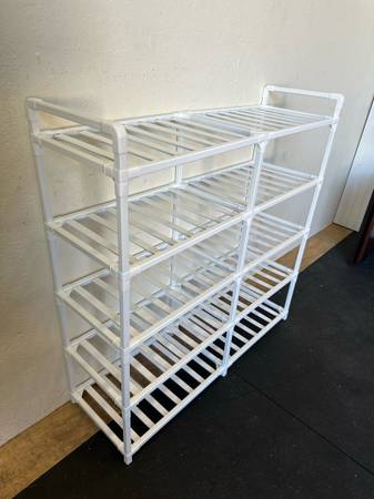 White Shoe Shelf Organizer #0599