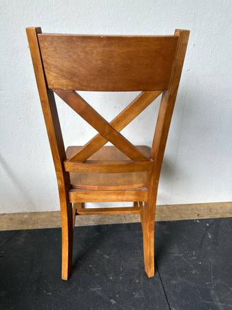 Solid Wood Dining Chair Pair #0488