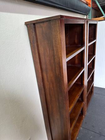 Vintage 1960’s Solid Walnut Book Case Book Shelves #0323