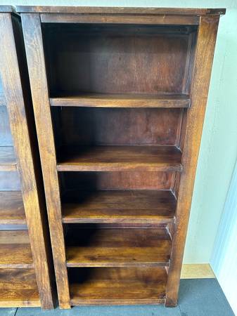 Vintage 1960’s Solid Walnut Book Case Book Shelves #0323