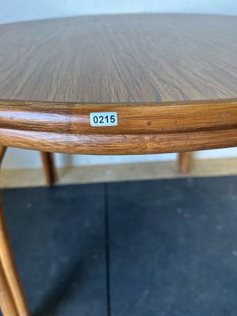 Vintage Rattan Bent Wood Dining Table #0215