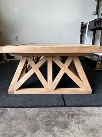 Restoration Hardware Reclaimed Wood Trestle Door Coffee Table