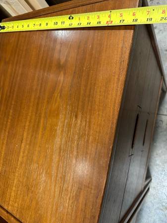 Pair of Mid Century Walnut End Table Side Table Night Stands Dovetail Drawers #0326