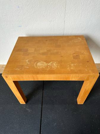 Light End Grain Wooden Coffee Table #0345