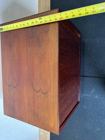 Vintage Rosewood Modern Danish Side Table Cabinet #0346