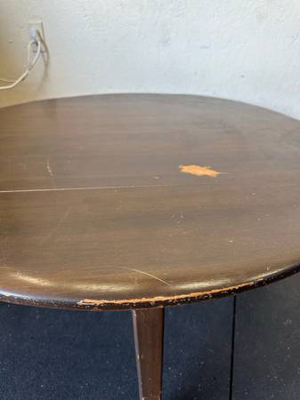 Vintage Solid Wood Cushman Colonial Table Made In USA #0539