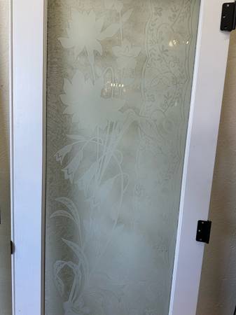 60”x80” Double French Doors Frosted Decorative Glass #0281