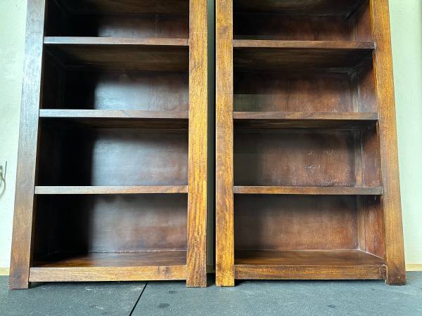 Vintage 1960’s Solid Walnut Book Case Book Shelves #0323