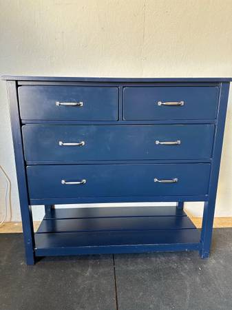 Pottery Barn Kids Camp Dresser Navy Dove Tail Drawers #0223