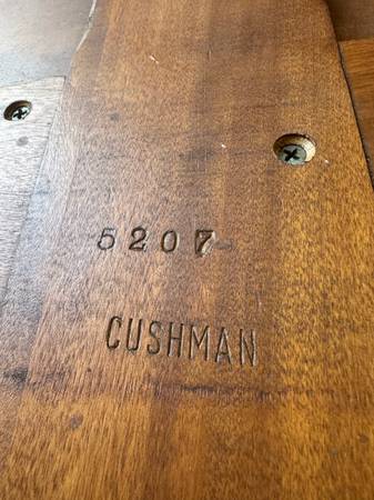 Vintage Solid Wood Cushman Colonial Table Made In USA #0539