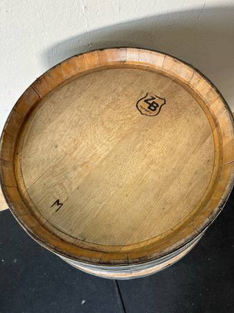 Authentic 60gal Wooden Barrel Whiskey/Wine Barrel with Rich Xiberta Plug #0147