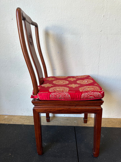 Vintage Solid Rosewood Ming Styled Oriental Dining Chair Set of 8