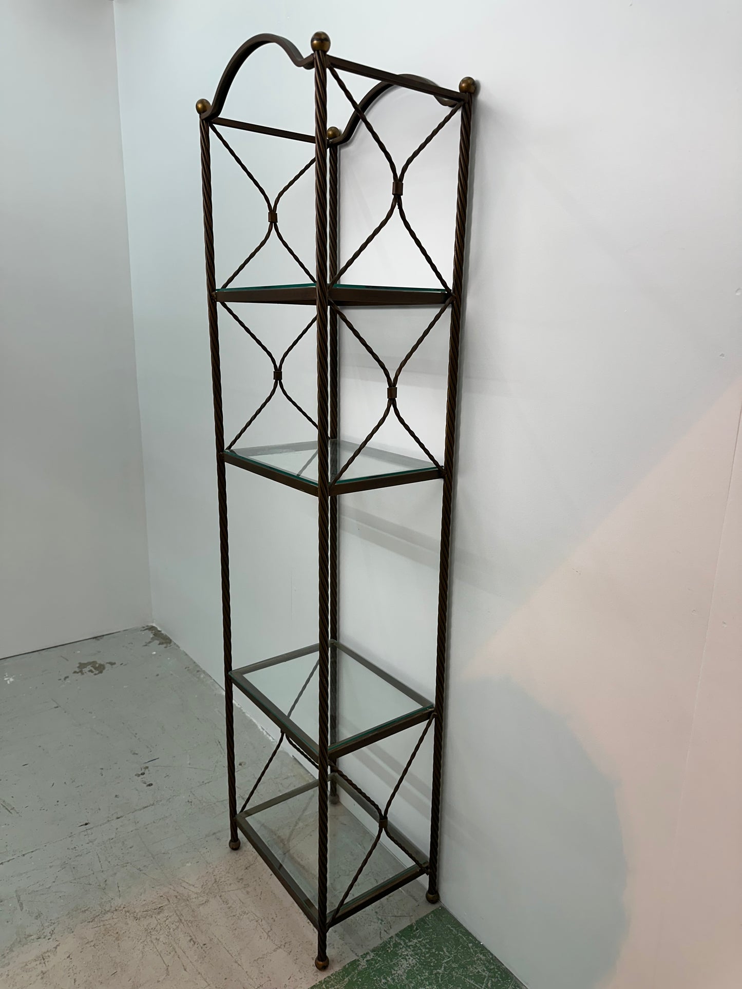 Gold Wrought Iron 4 Tier Square Etagere #0932