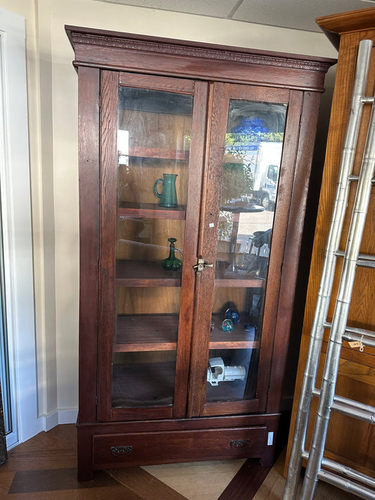 Wood Glass Front Bar Cabinet #0792