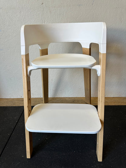 Stokke Steps Chair Natural Wood White Accents #0387