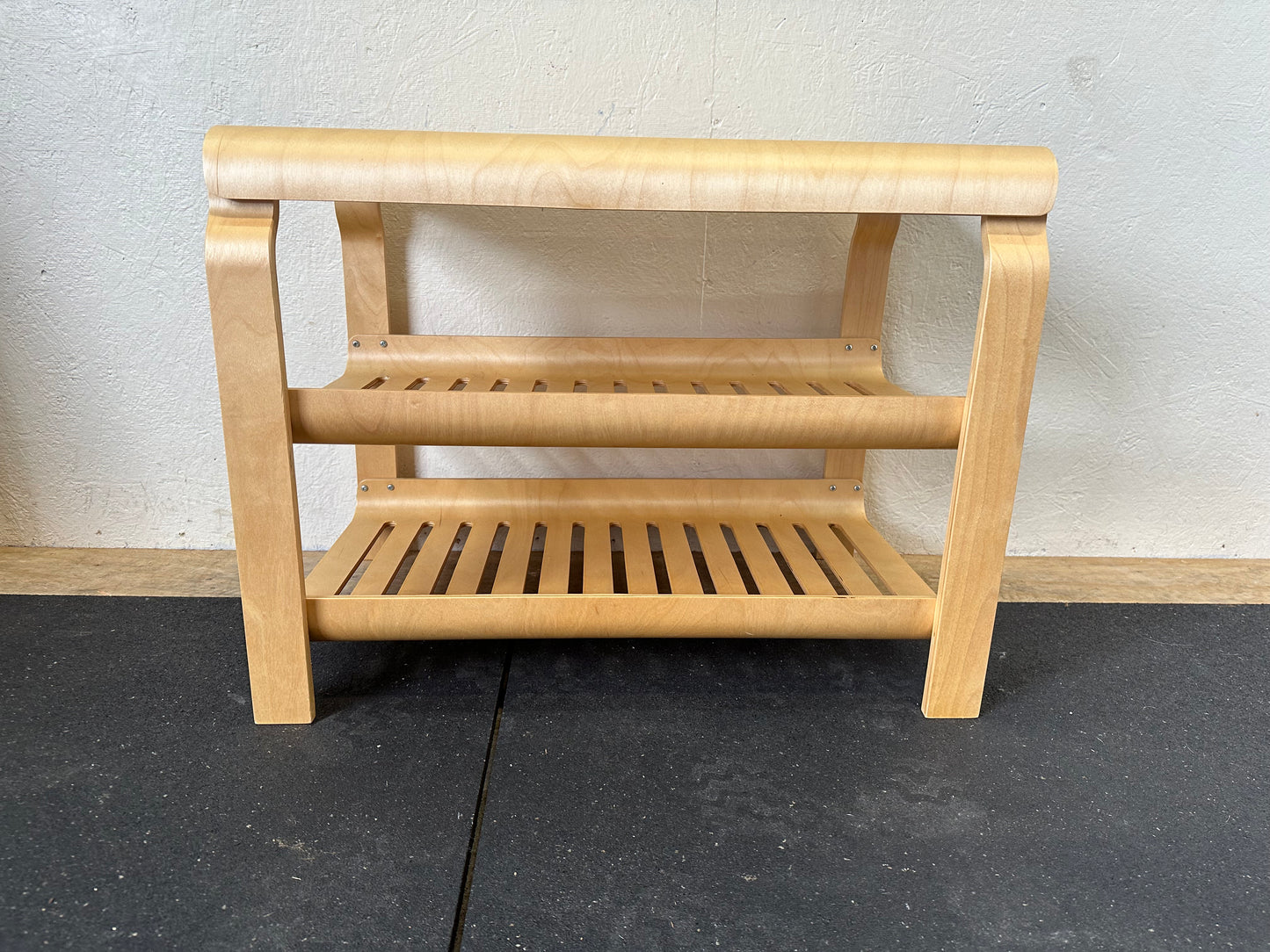 Vintage Ikea Wooden Shoe Storage Bench Hallway Bench #0372