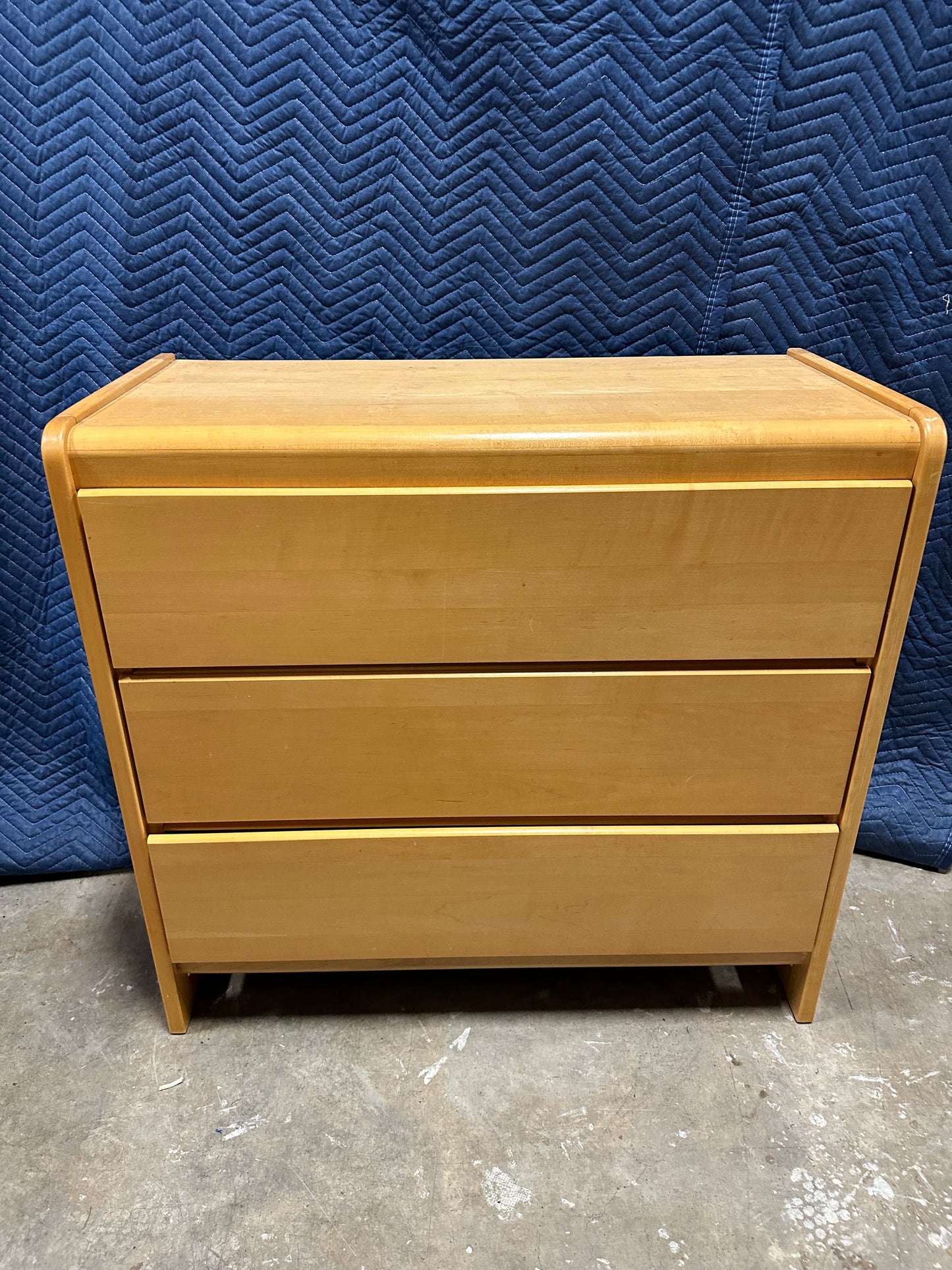 Veneered Oak Wood 3 Drawer Dresser #0706