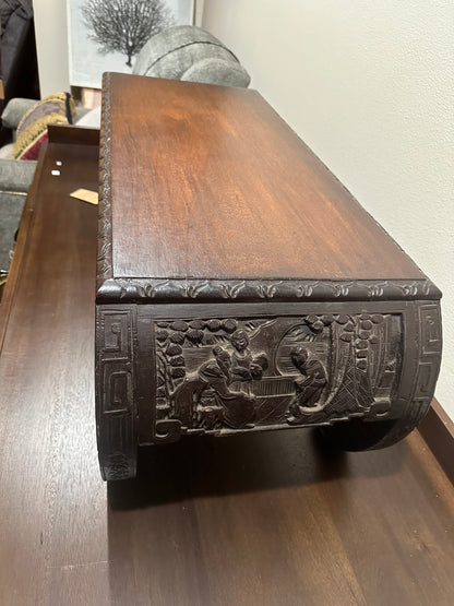 Antique Chinese Carved Wood Table/Bench #0743