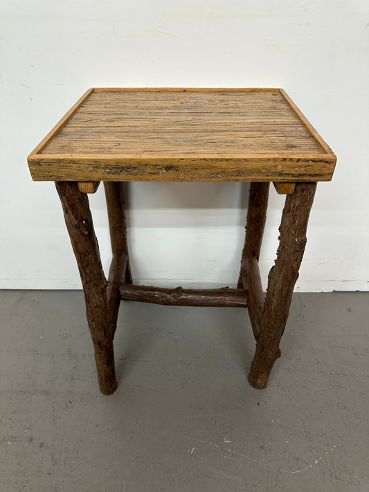 Rustic Solid Wood Side Table #1090