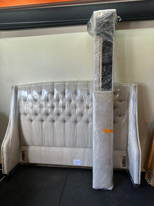 Restoration Hardware Queen Tufted Bedframe Made In USA