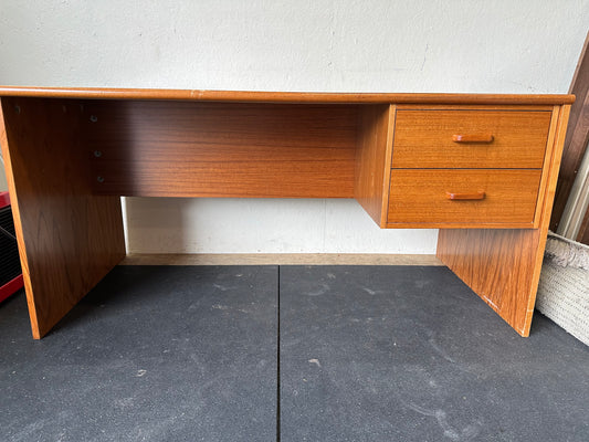 Mid Century Teak Veneered Office Desk #0420