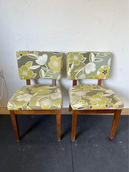 Pair of Mid Century Style Armless Chairs by Cost Plus(World Market) #0660