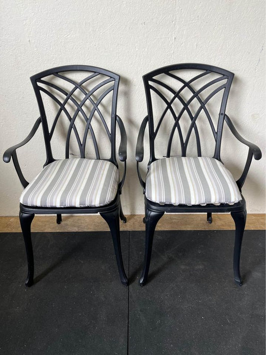 Metal Outdoor Chair Set of 2 Outdoor Expressions Harriet Bistro #0633