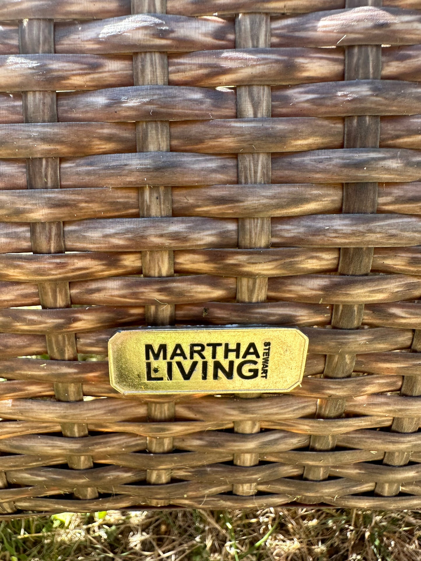 Martha Stewart Living Wicker Reclining Lounge Chair and Ottoman Set #0578