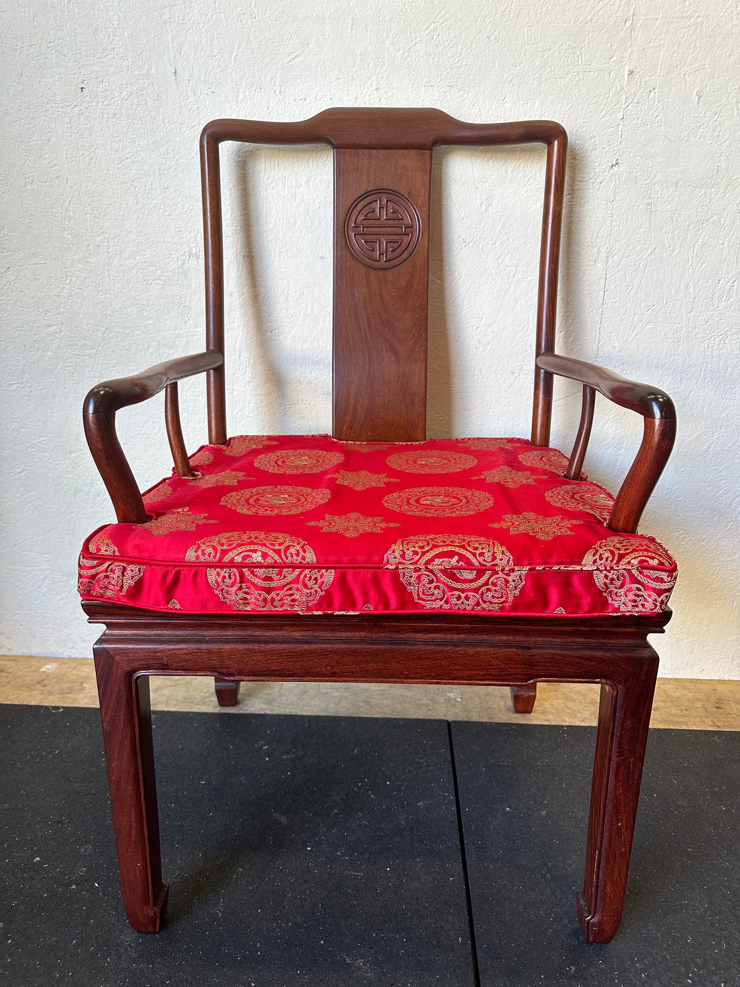 Vintage Solid Rosewood Ming Styled Oriental Dining Chair Set of 8