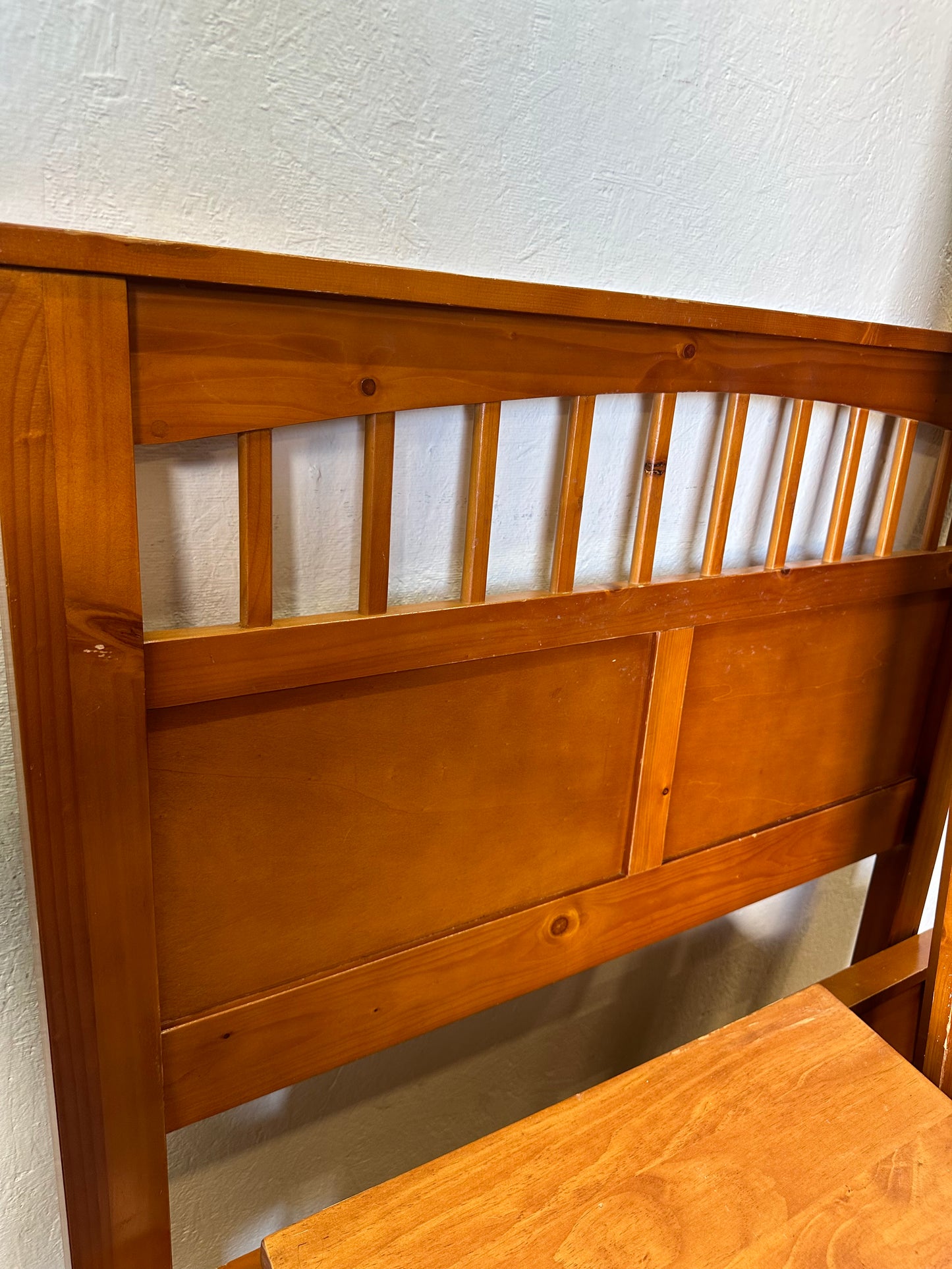 Traditional Pine Twin Bed Frame and Night Stand #0440