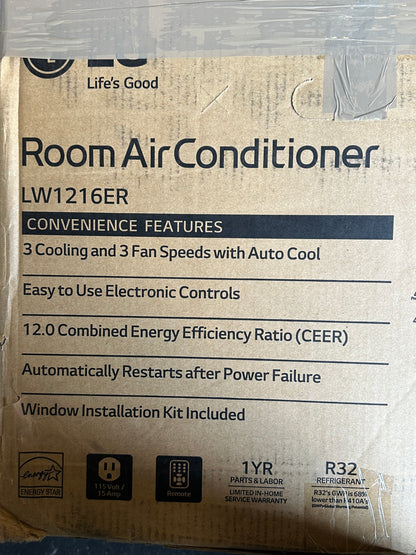 LG 12000 BTU Room Air Conditioner LW1216ER #0443