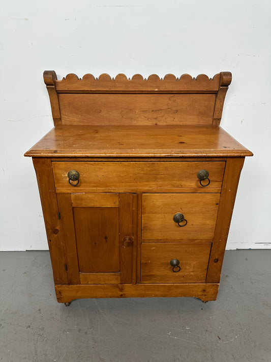 Antique Solid Wood Dry Sink Cabinet #1095