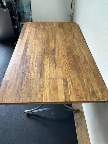 World Market Industrial Style Reclaimed Wood Table #0674