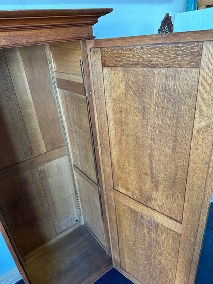 Victorian Carved Oak Lingerie Chest With Armoire Antique Wardrobe