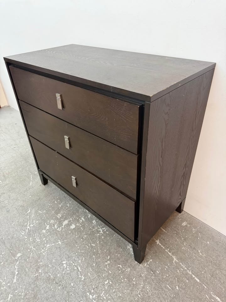 West Elm Niche Modern 3-Drawer Dark Wood Dresser