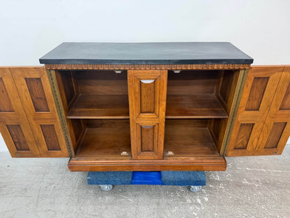 Vintage Henredon Wooden Sideboard with Stone Top