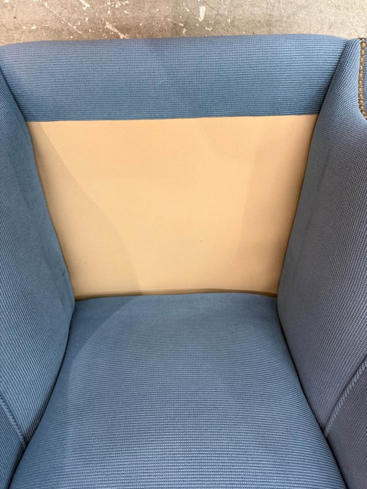 Modern Blue Wingback Armchair