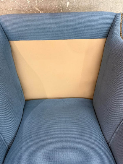 Modern Blue Wingback Armchair