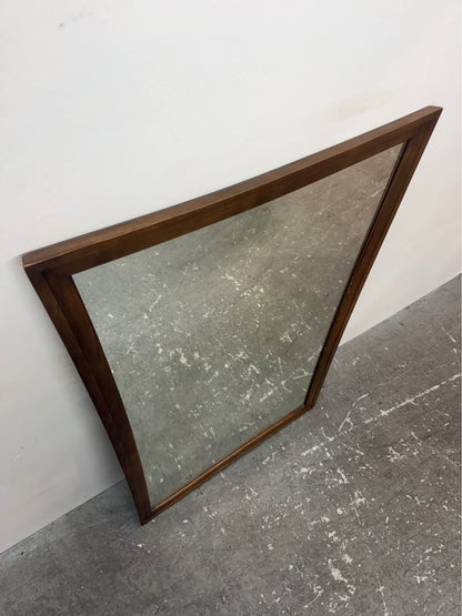 Vintage MCM Rectangle Wood Mirror