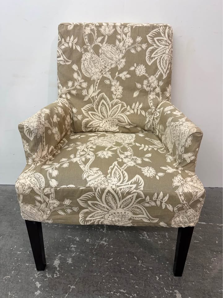 Pottery Barn Tanish Brown Armchair With Cover