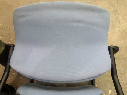 SET OF 2 Light Blue Stackable Guest/Office Chairs
