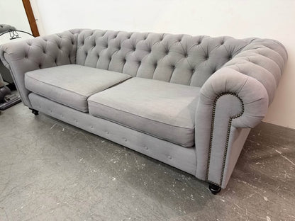 Gray Fabric Chesterfield Sofa