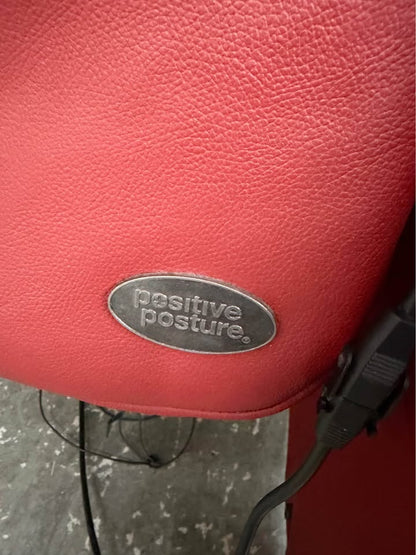 Positive Posture Red Leather Power Recliner