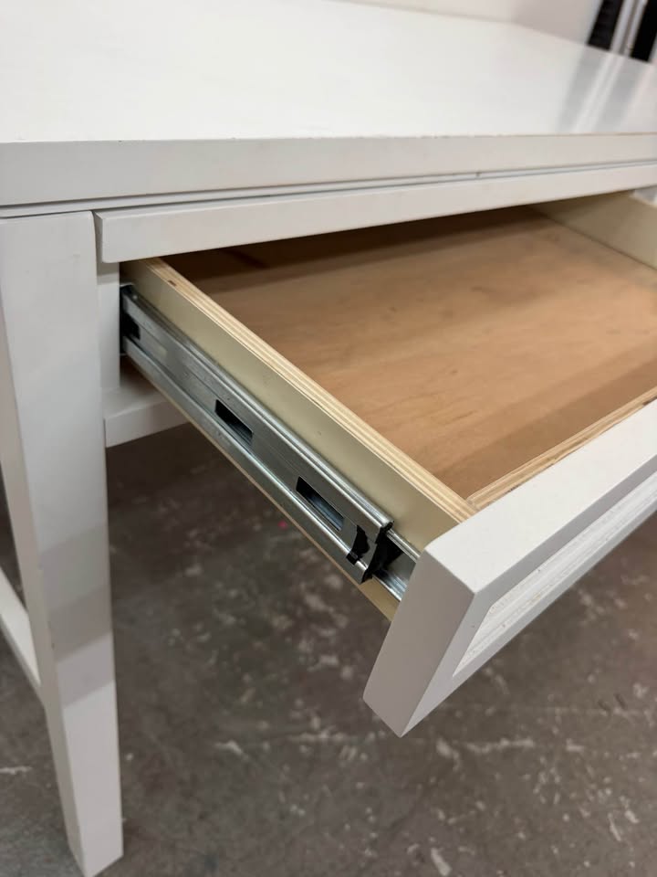 White Two-Drawer Desk
