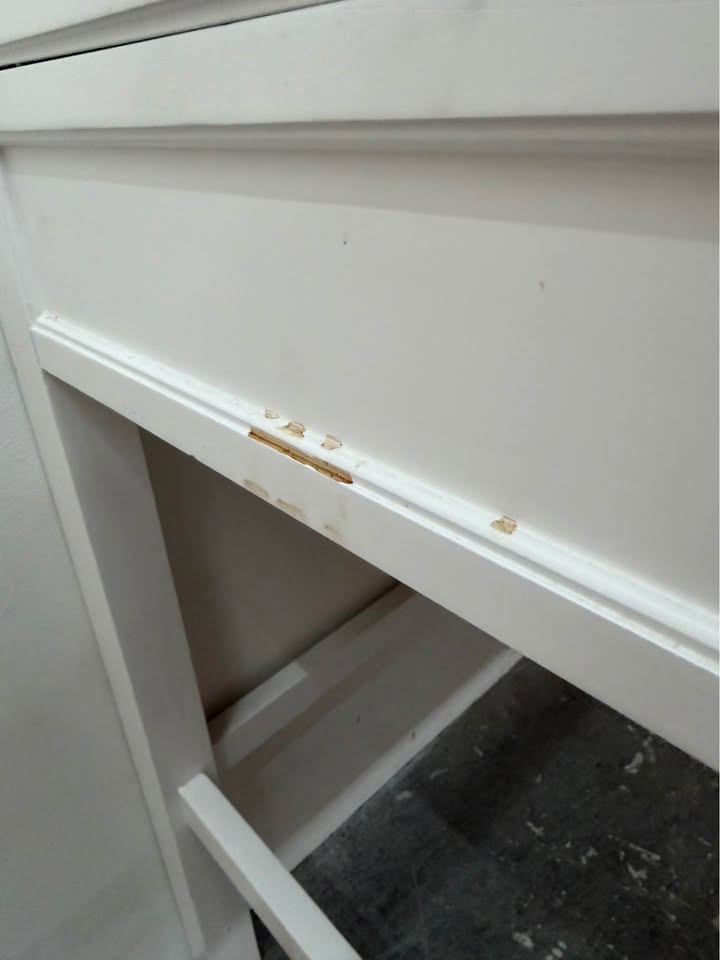 White Two-Drawer Desk