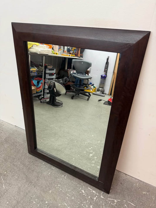 Crate/Barrel Rectangle Wood Mirror
