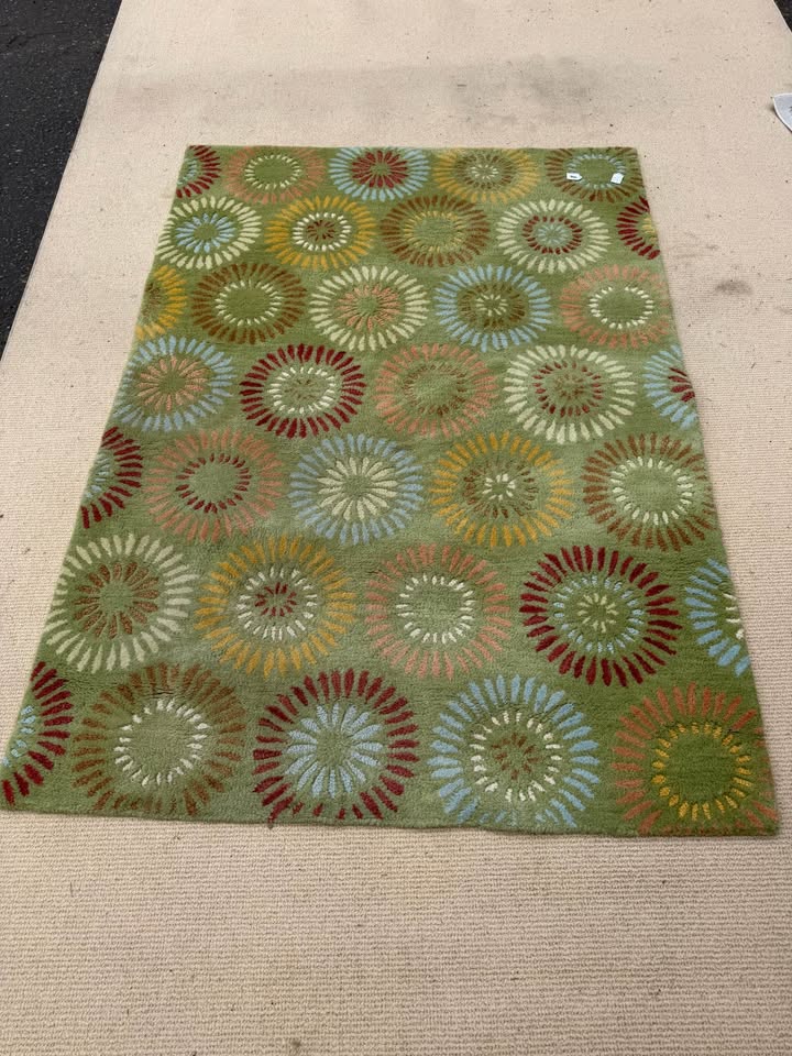 Company C Dandelion Green Wool Area Rug 46x66