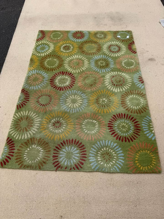 Company C Dandelion Green Wool Area Rug 46x66