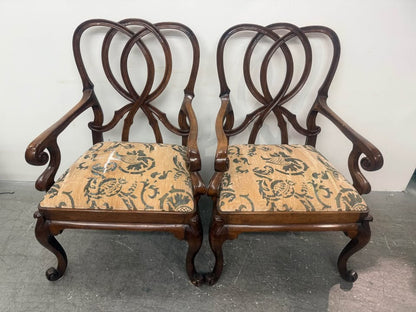 Faux Wood Wide Georgina Ribbon Style Chairs